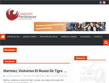 Tablet Screenshot of fundacionpertenecer.org